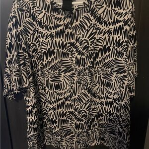 NOOWORKS zig zag oversized tee
